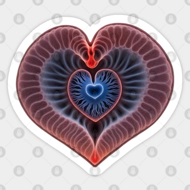 Biometric Acoustics Heart Sticker by Xie